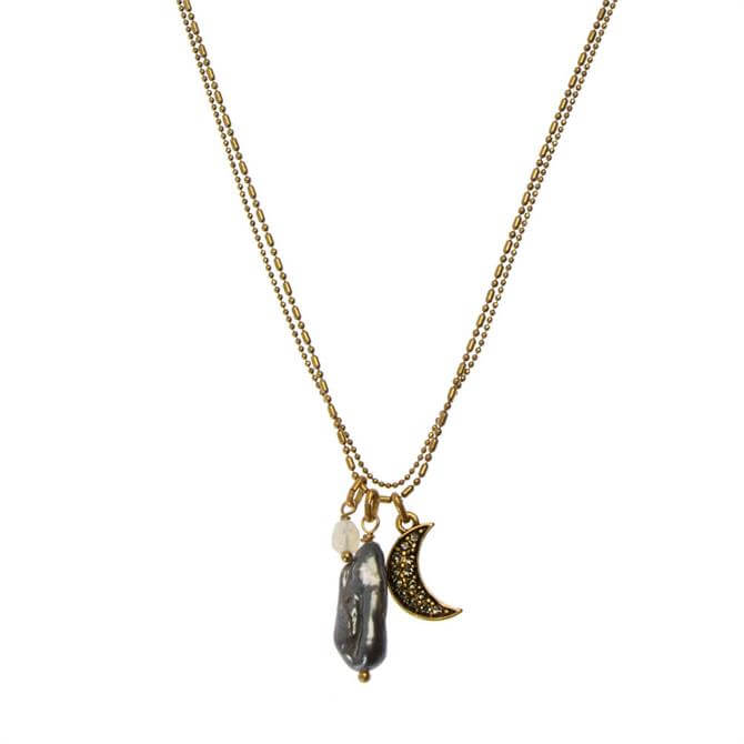 Hultquist Classic Gold Crescent Moon Necklace